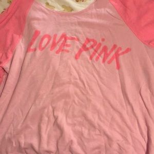 Long Sleeve Oversized Off the Neck Pink Shirt.